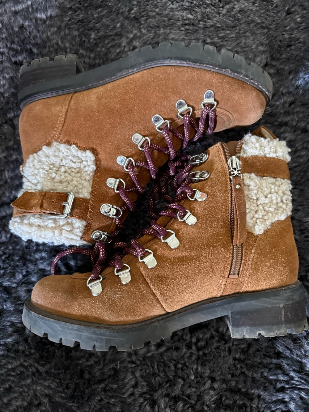 Sam Edelman Hiking Style Lace Up Boots